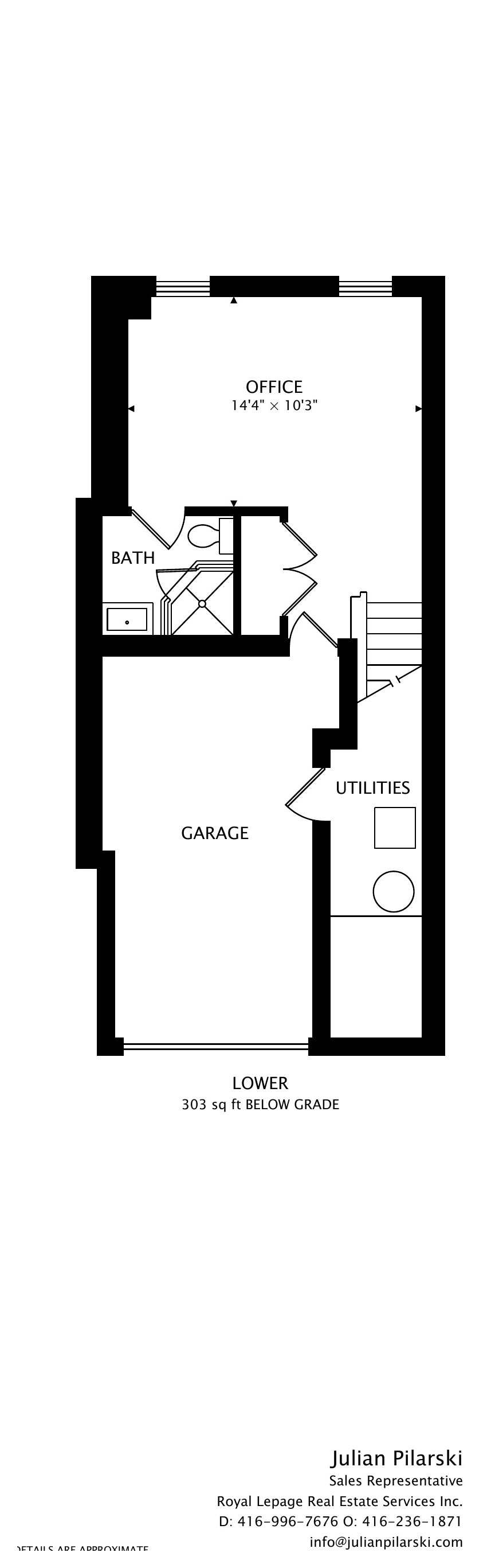 Lower level floor plan