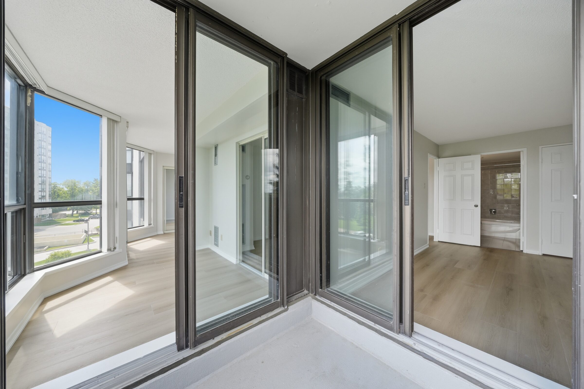 Walk-out access to the private balcony
