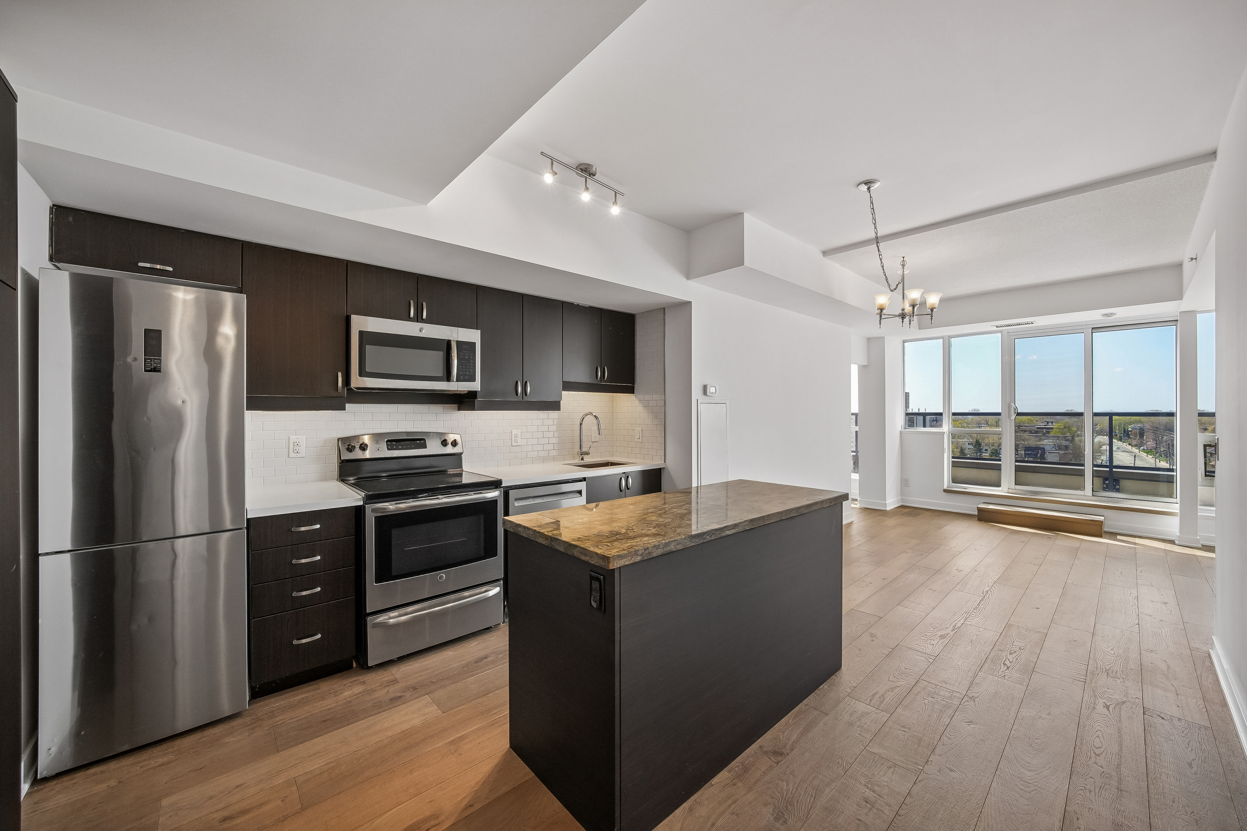 Kitchen with stainless appliances