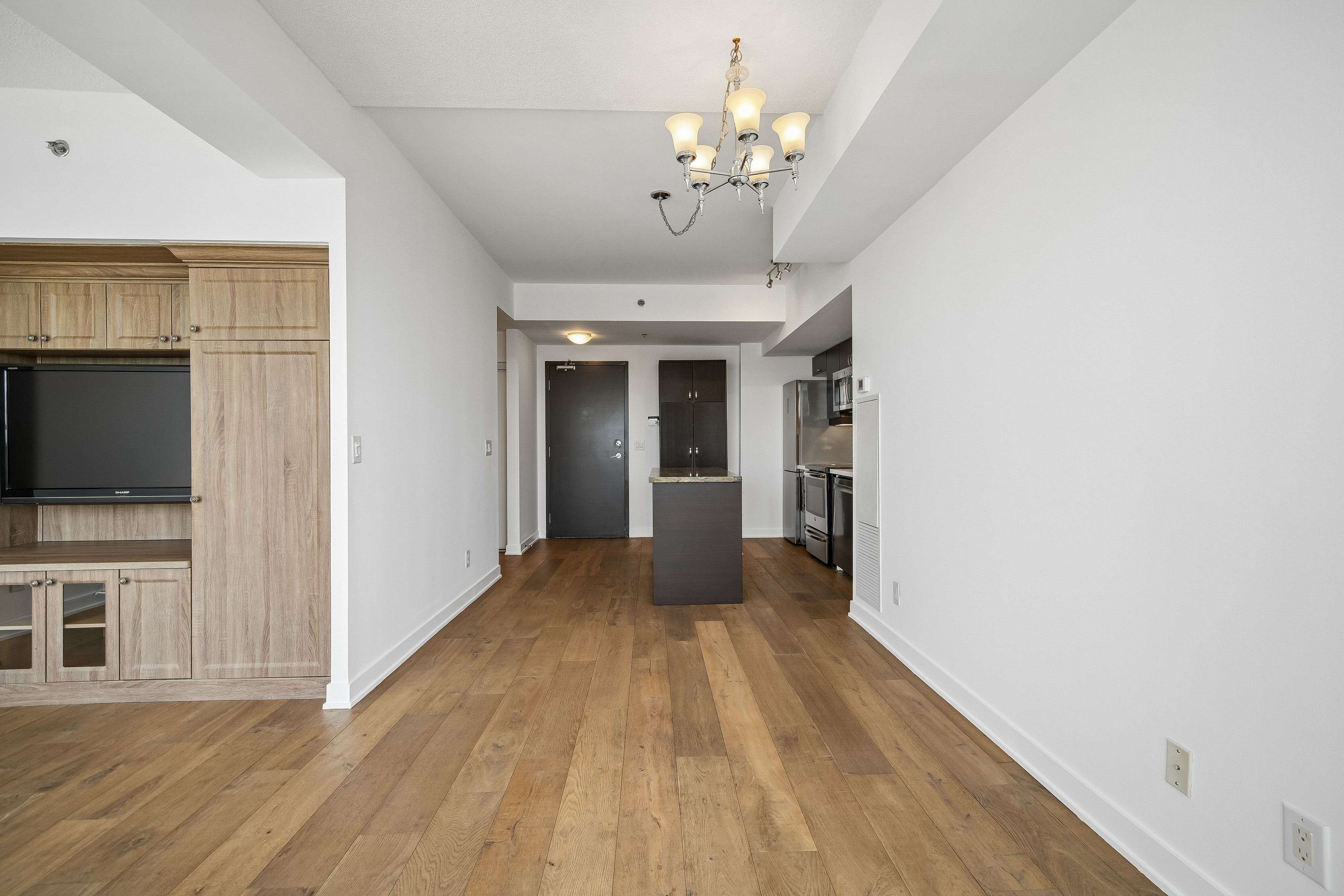 Bedroom with sliding barn door