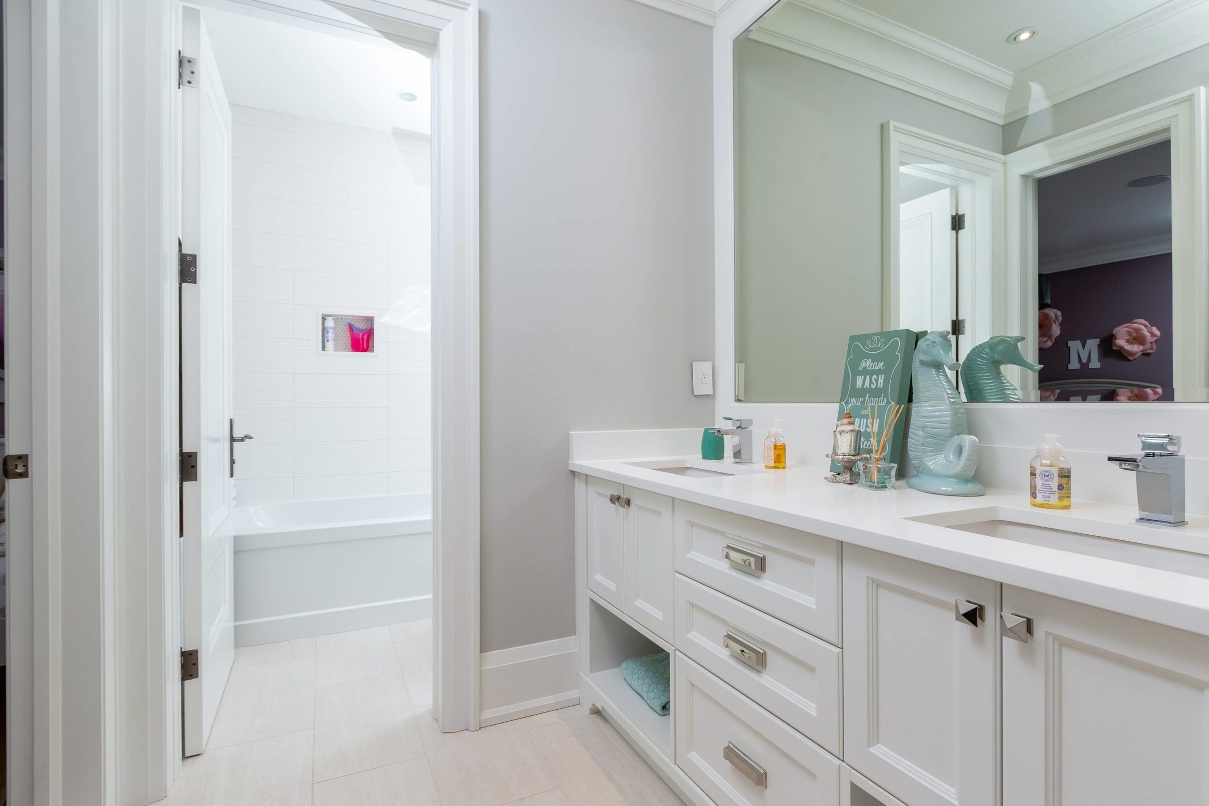 Bathroom with double vanity