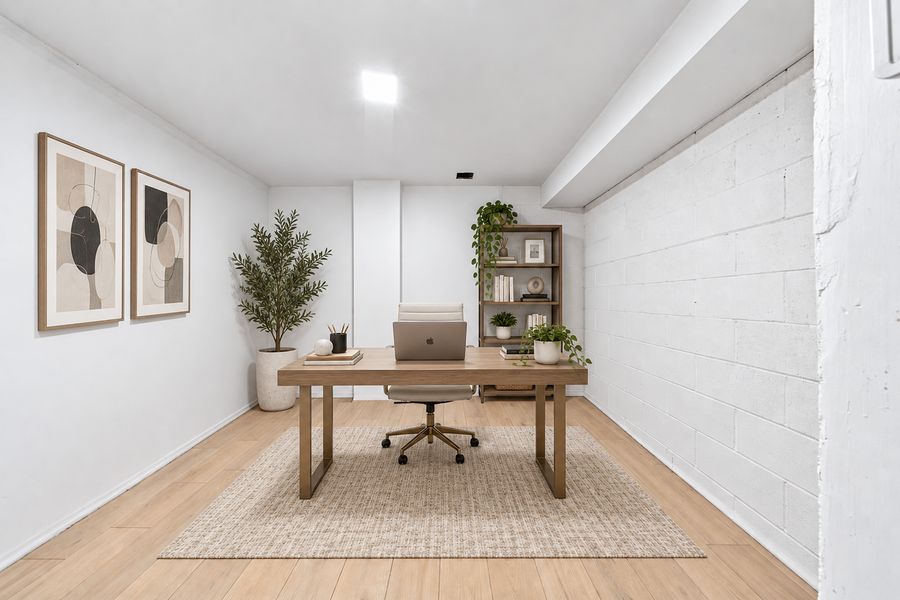 Multipurpose room set up as an office — 16 Oldham Road