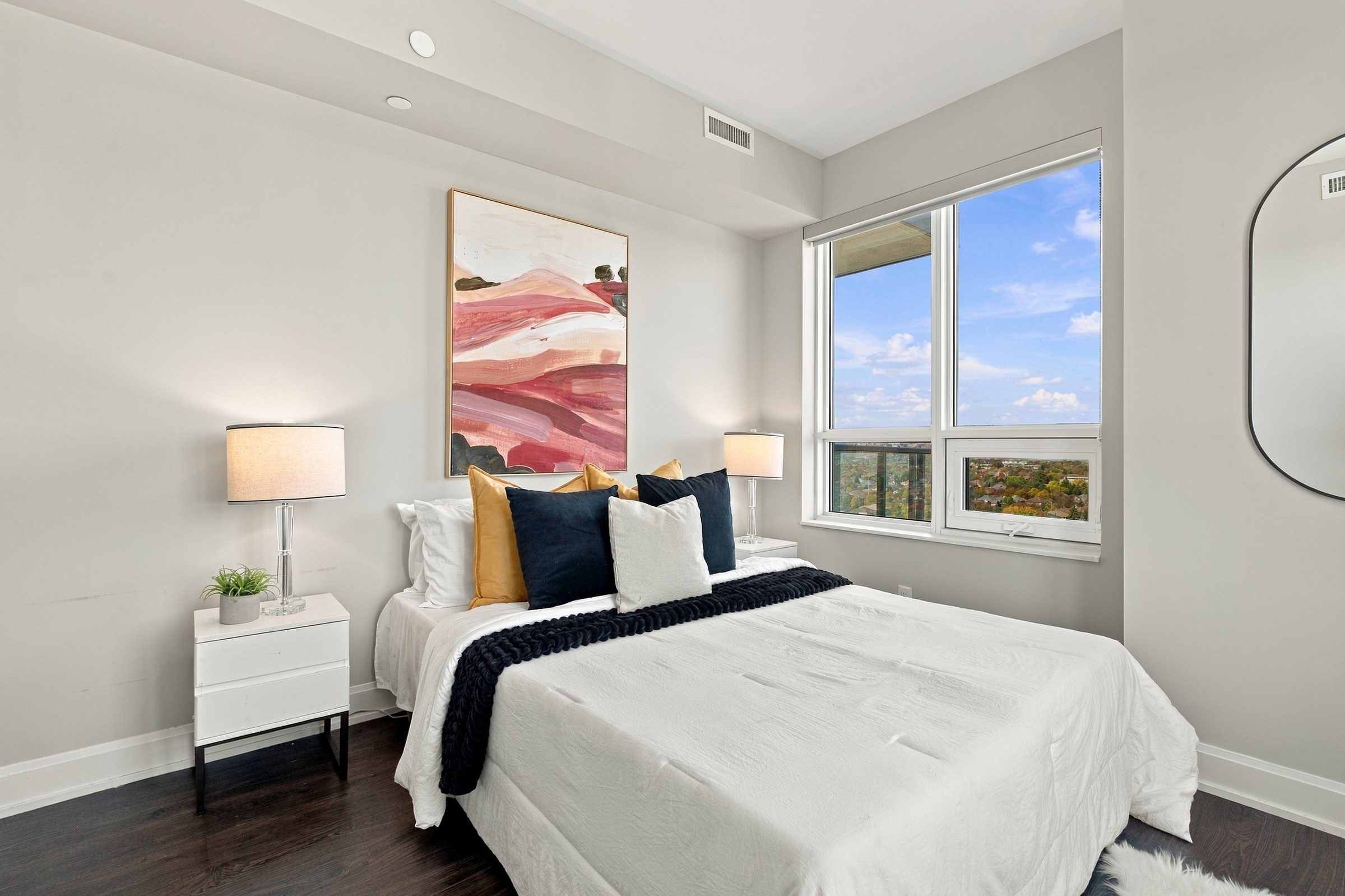 Primary bedroom at Suite 1902, 38 Gandhi Lane, Markham