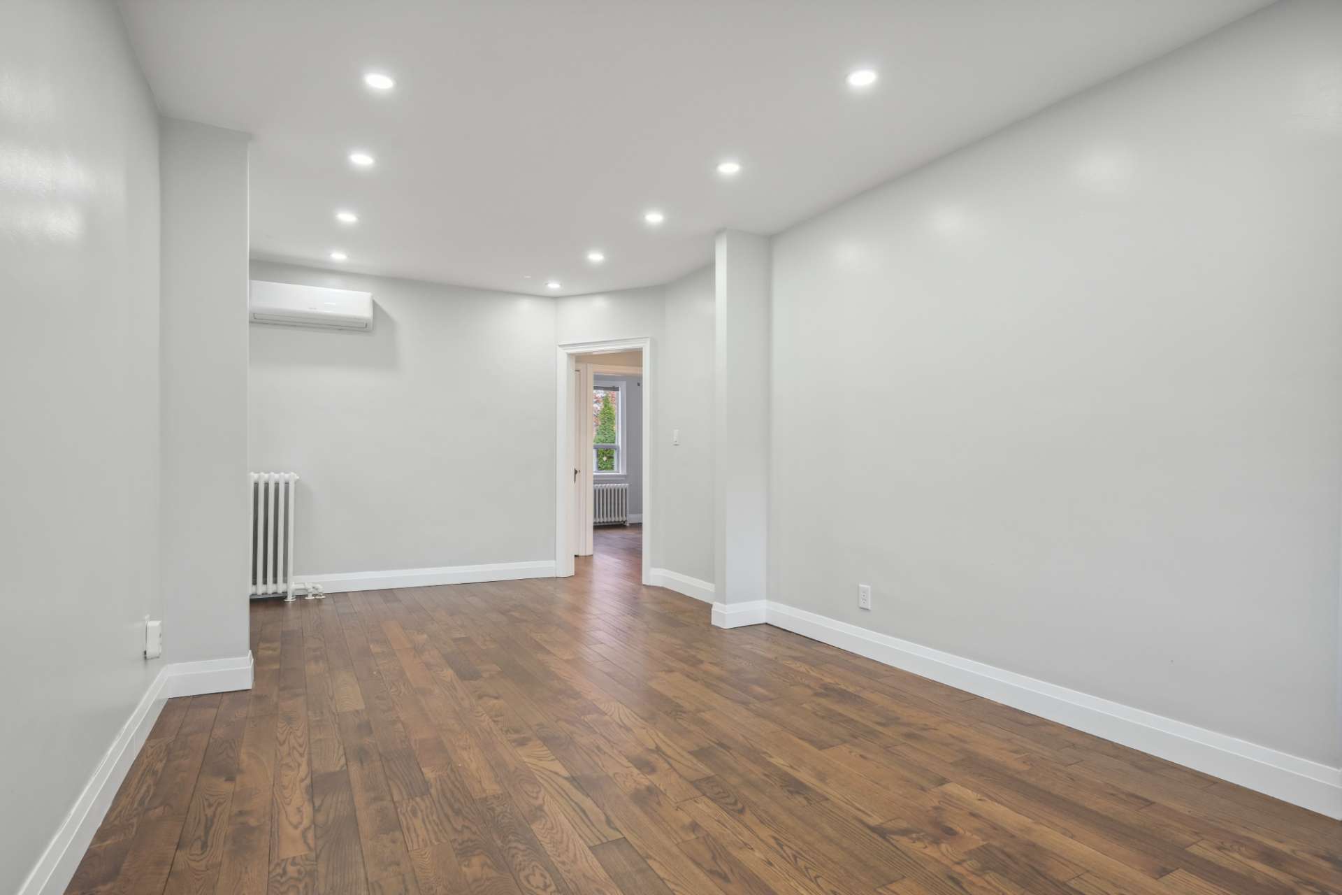 Open-concept living and dining area