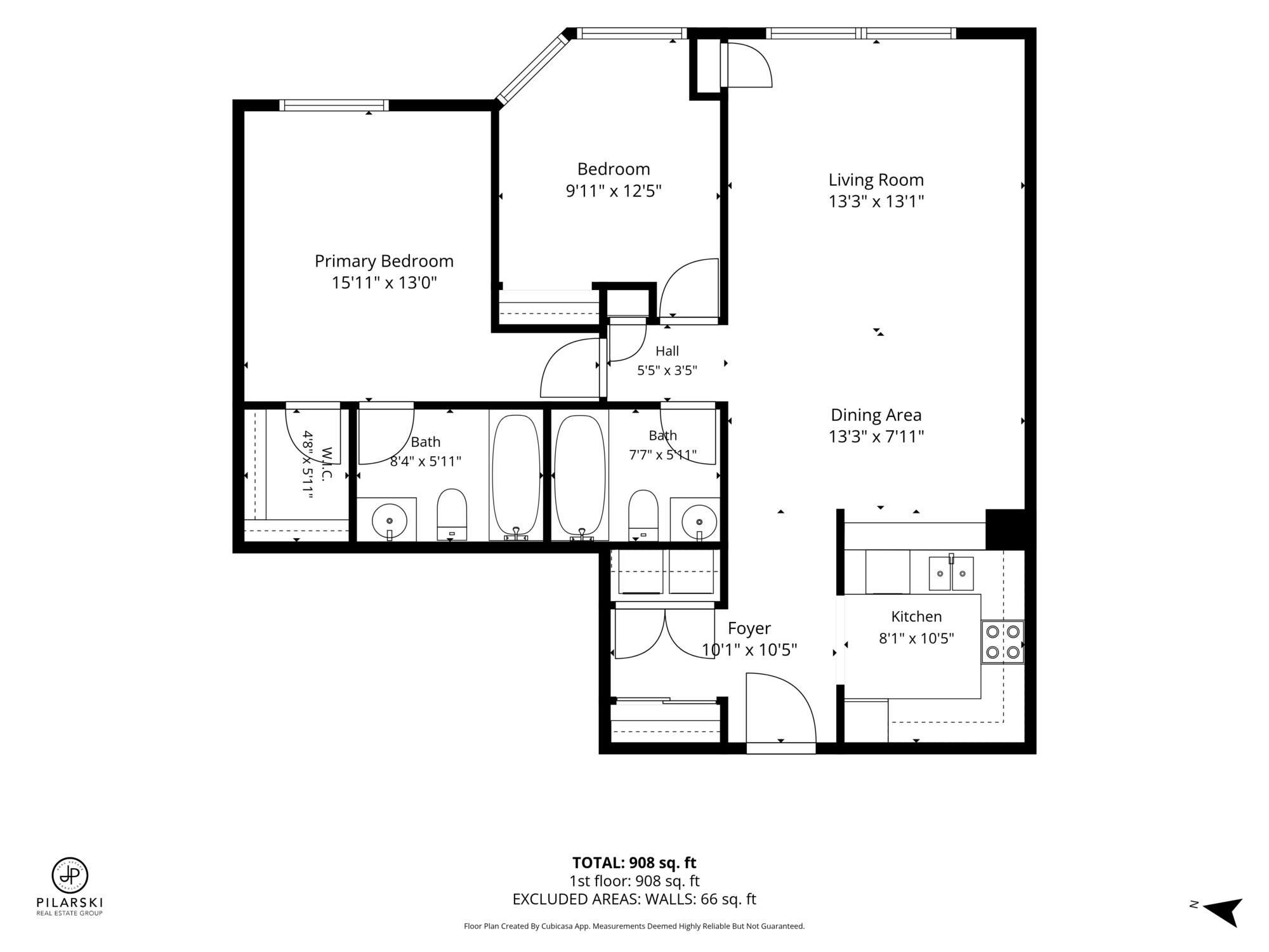 Suite 1211 floor plan with dimensions