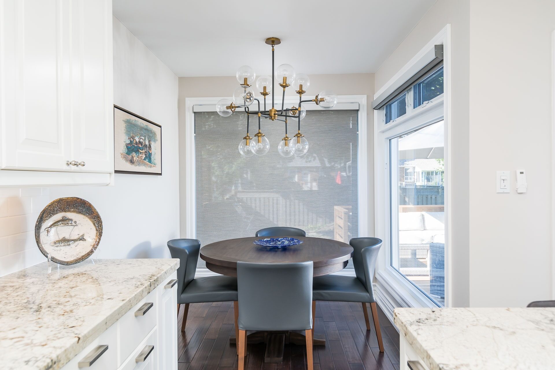 Skylit breakfast and dining area