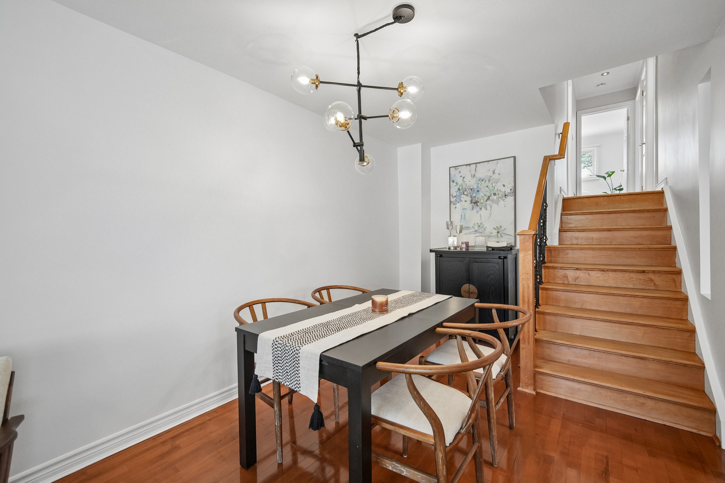 Dining room with stairs