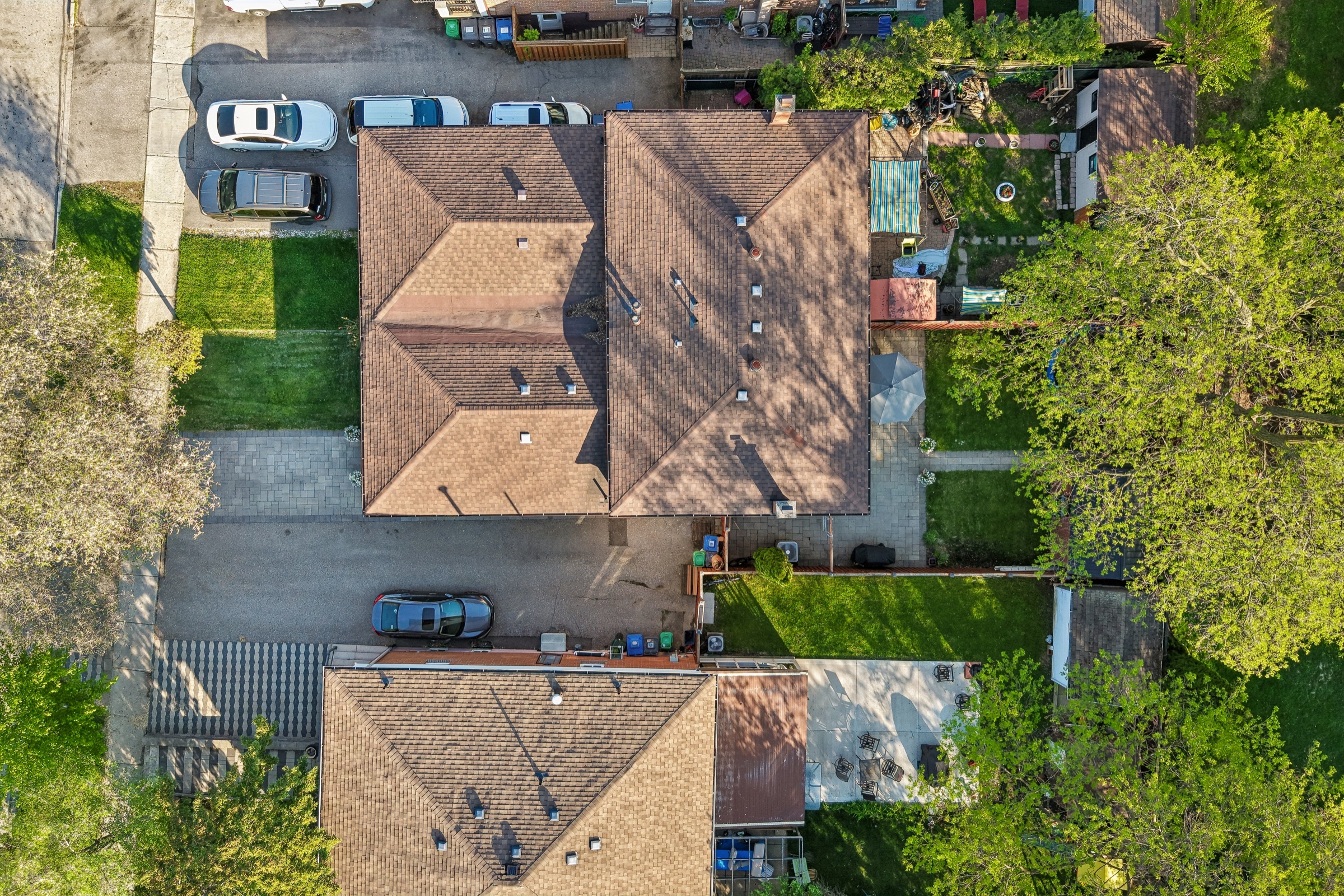 Aerial view at twilight