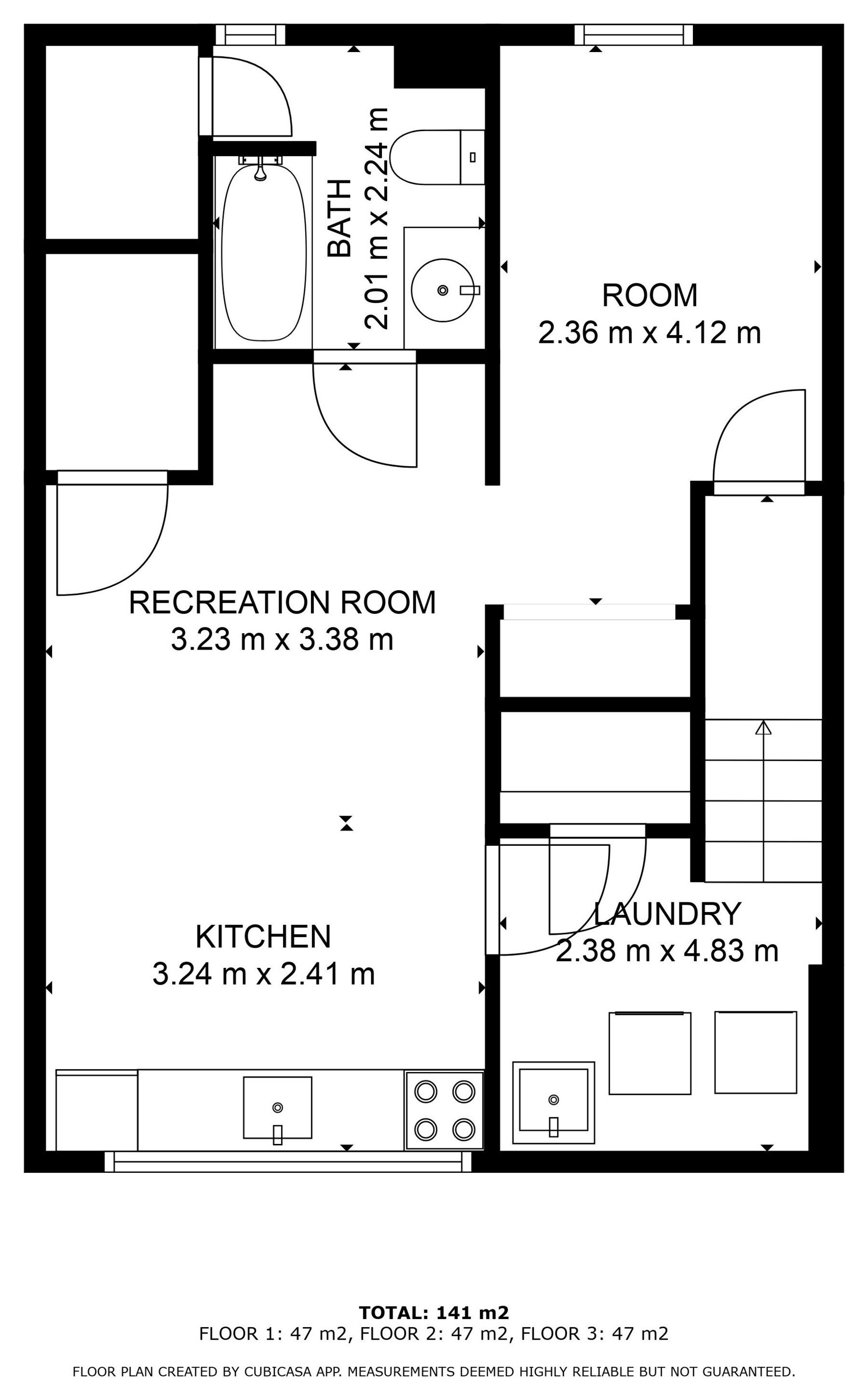 First floor plan — 256 Zelda Crescent