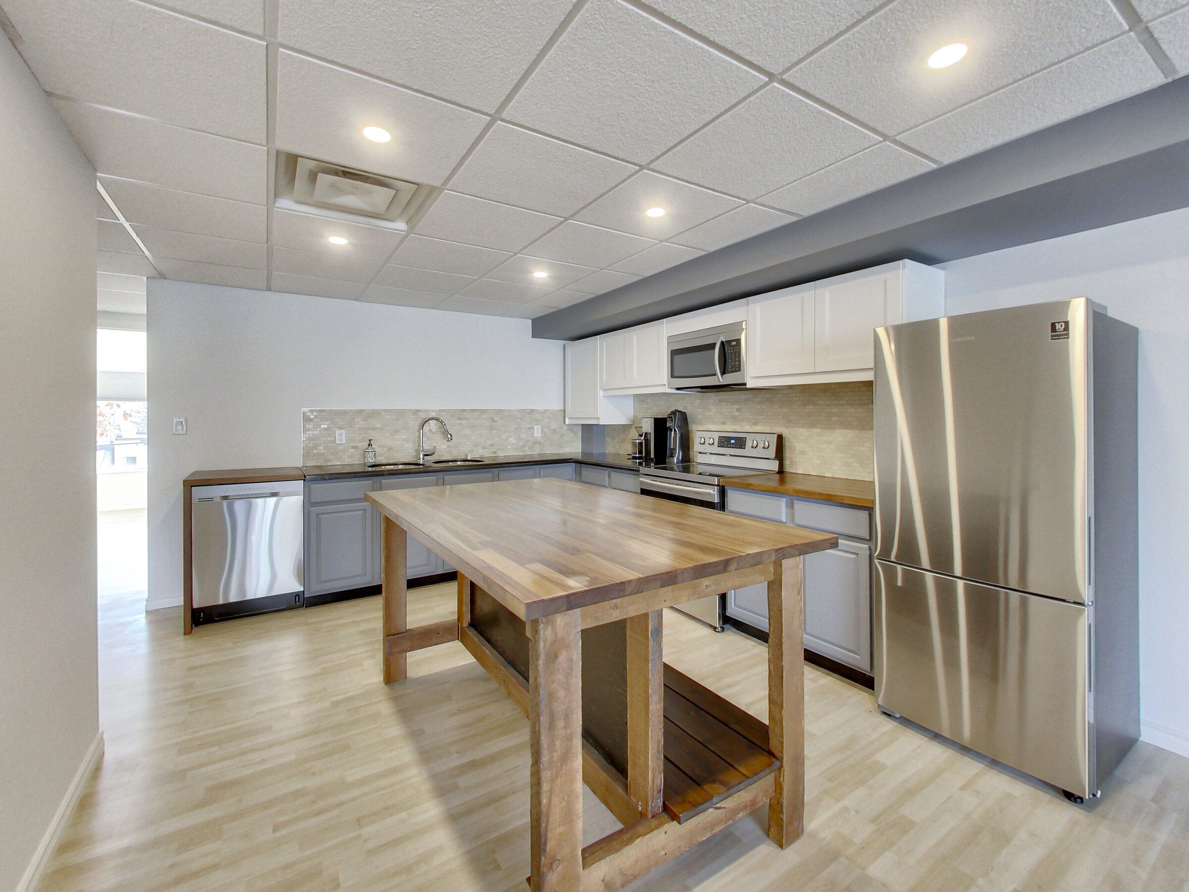 Kitchen island and upgraded cabinetry
