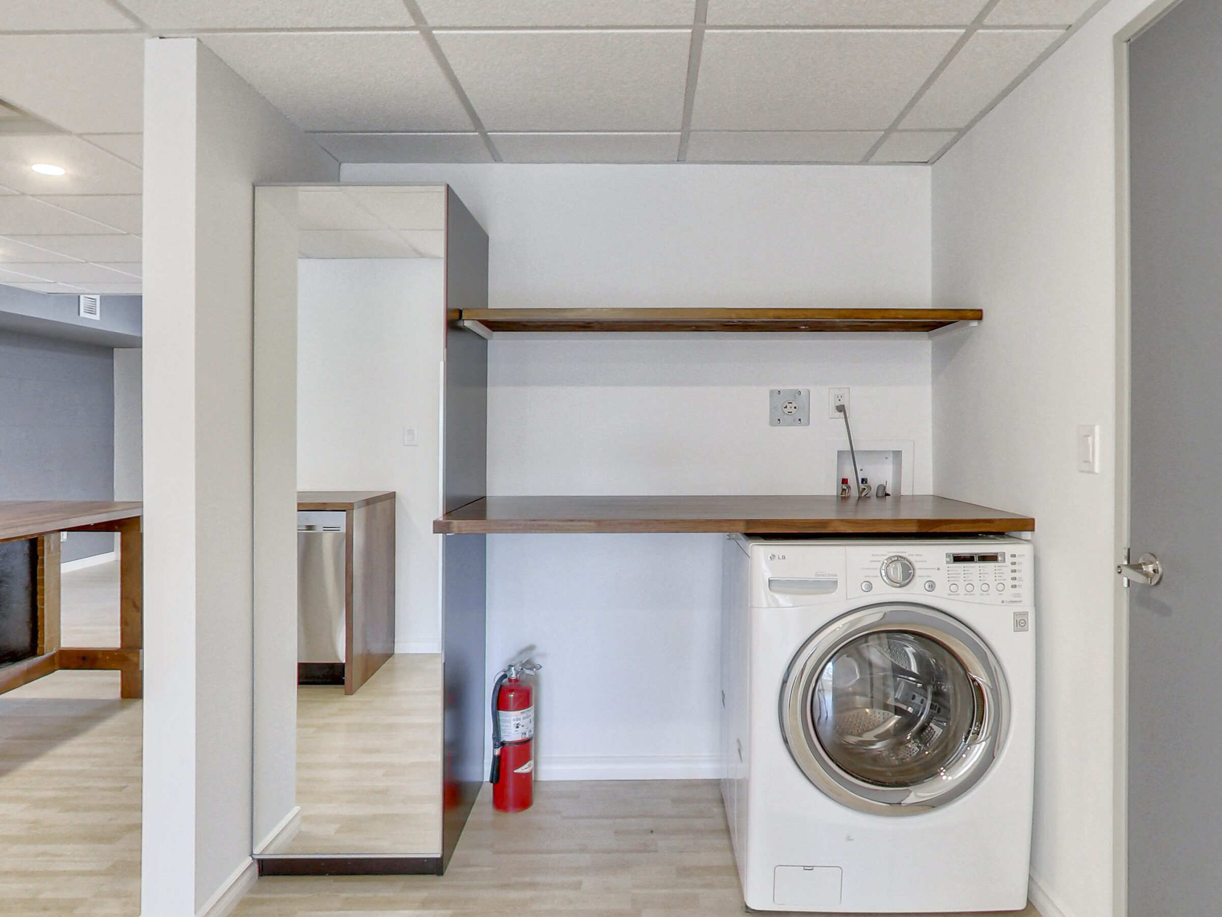 In-suite laundry with washer and dryer