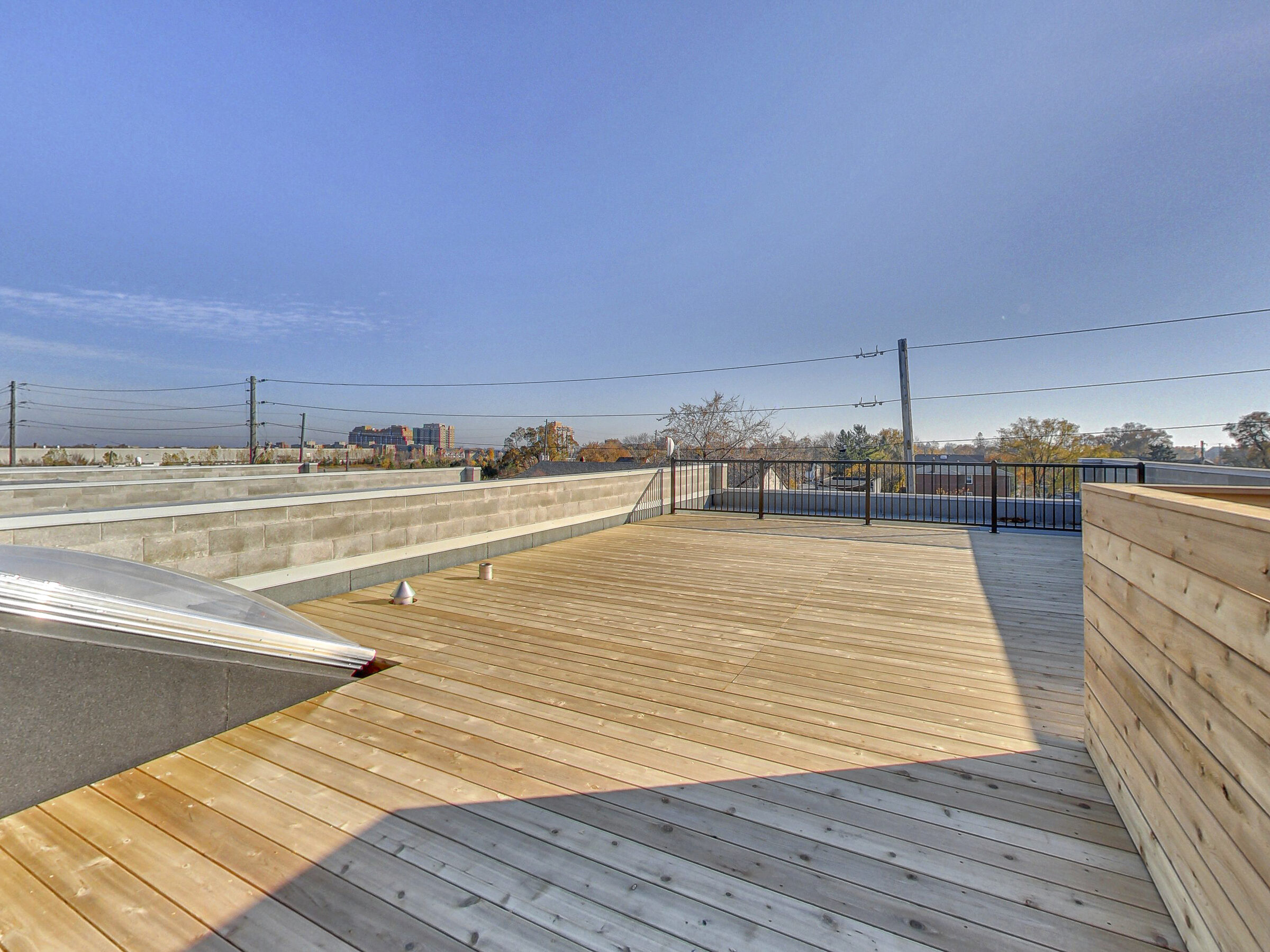 Expansive rooftop entertaining space