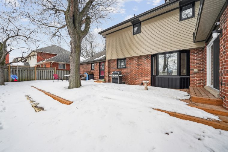 Rear deck and ravine