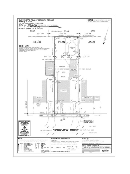 Property survey — 44 Yorkview Drive