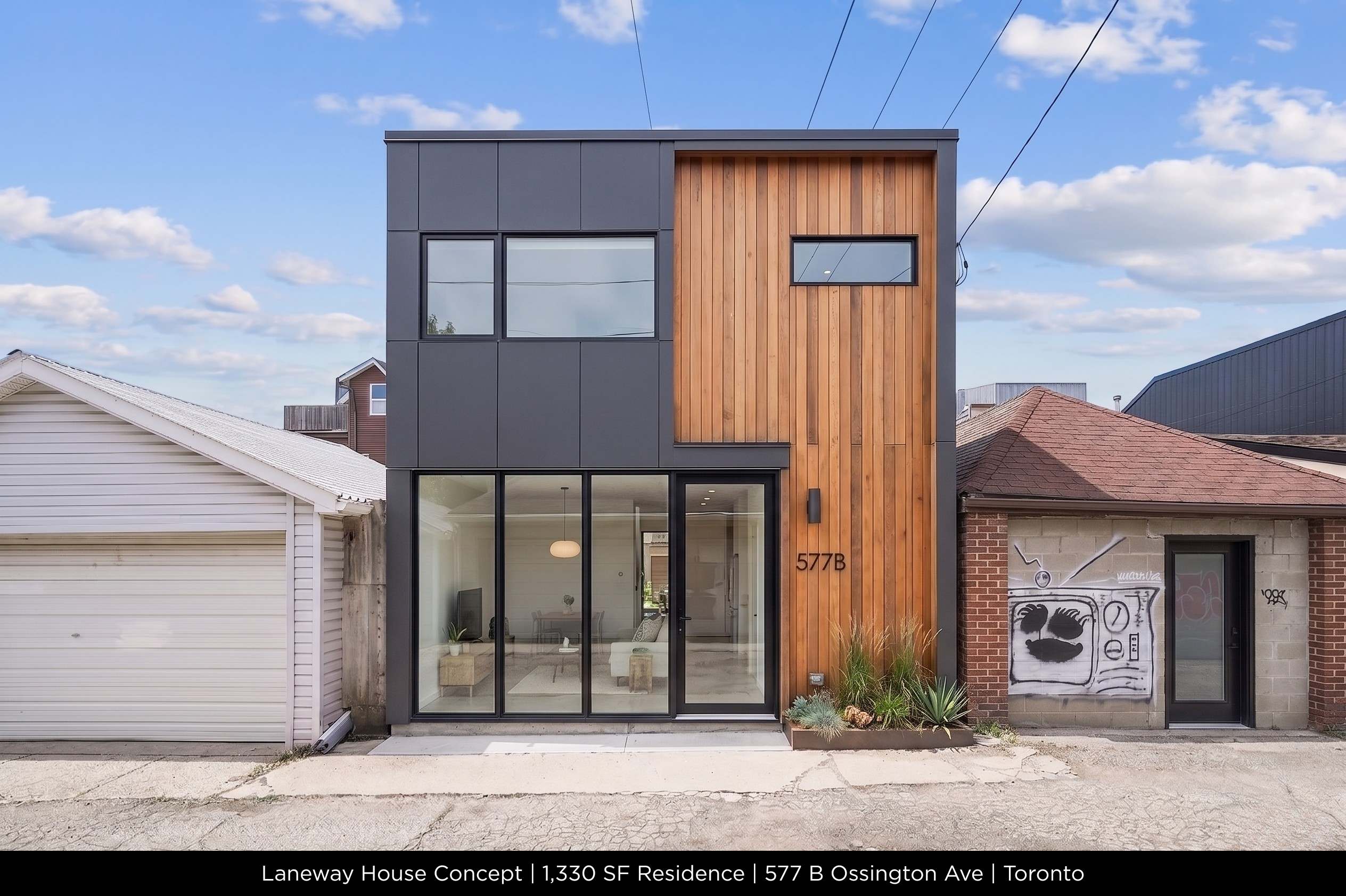 Front elevation by day