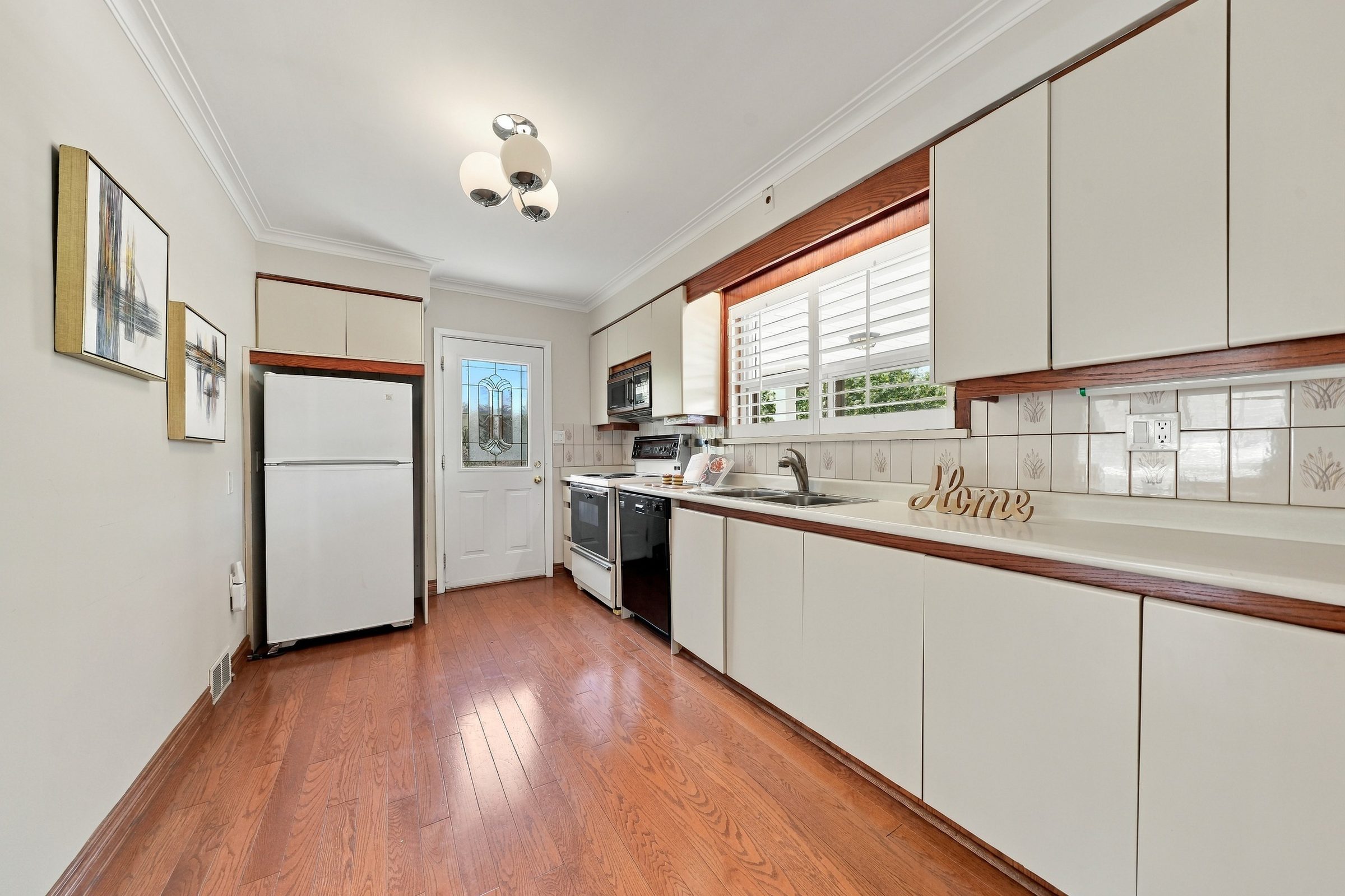 Main kitchen with rear window