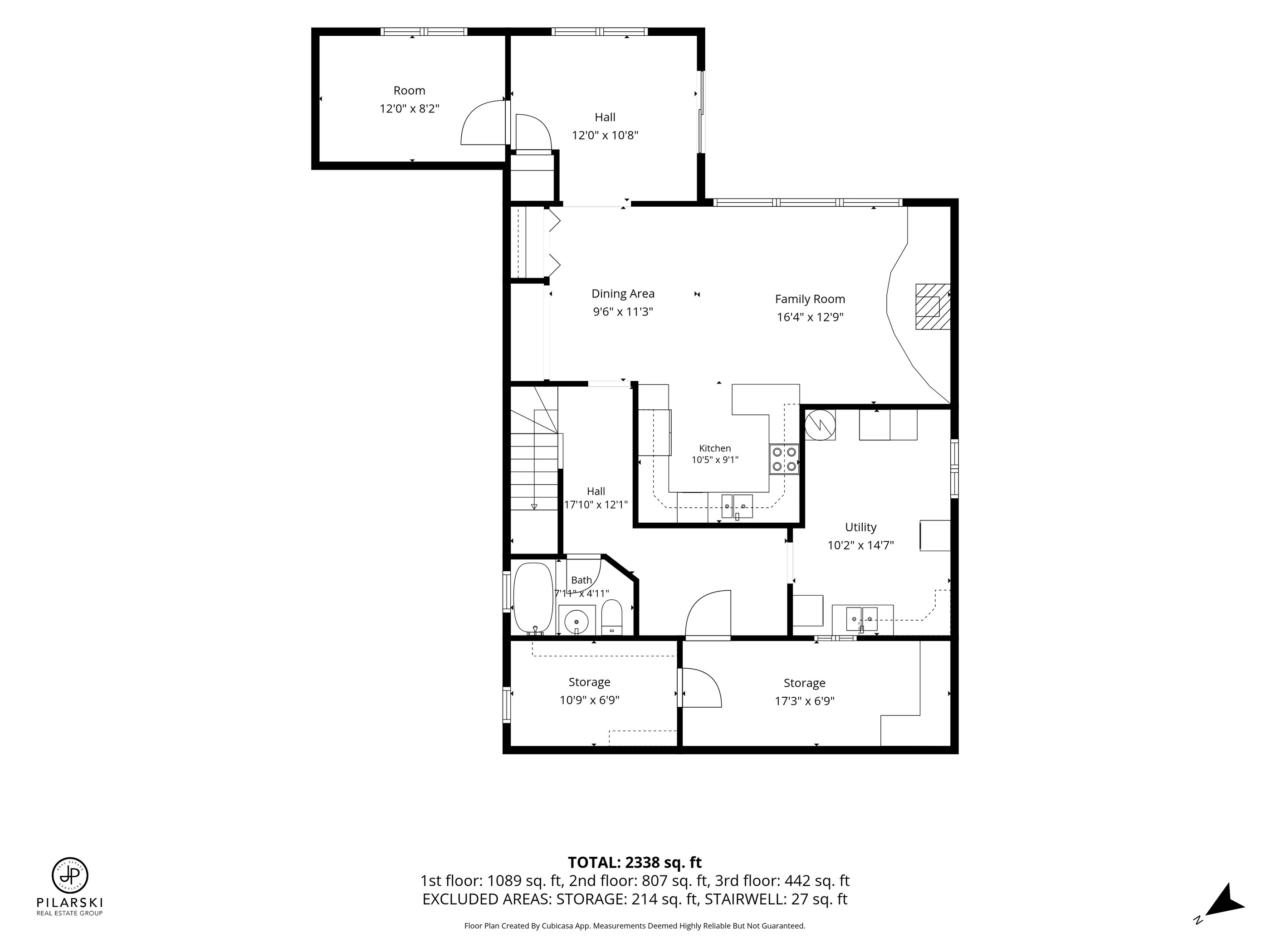 Lower level floor plan — second kitchen, family room, bath and bedroom