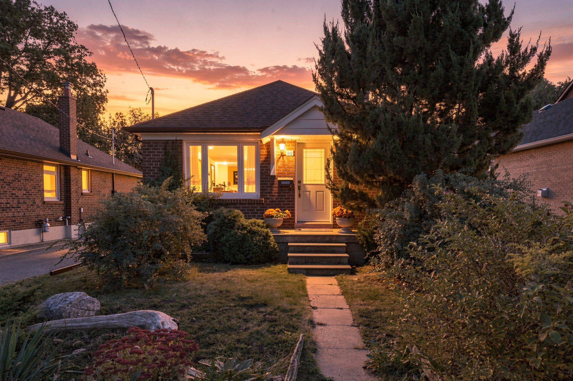 89 Yorkview Drive at twilight