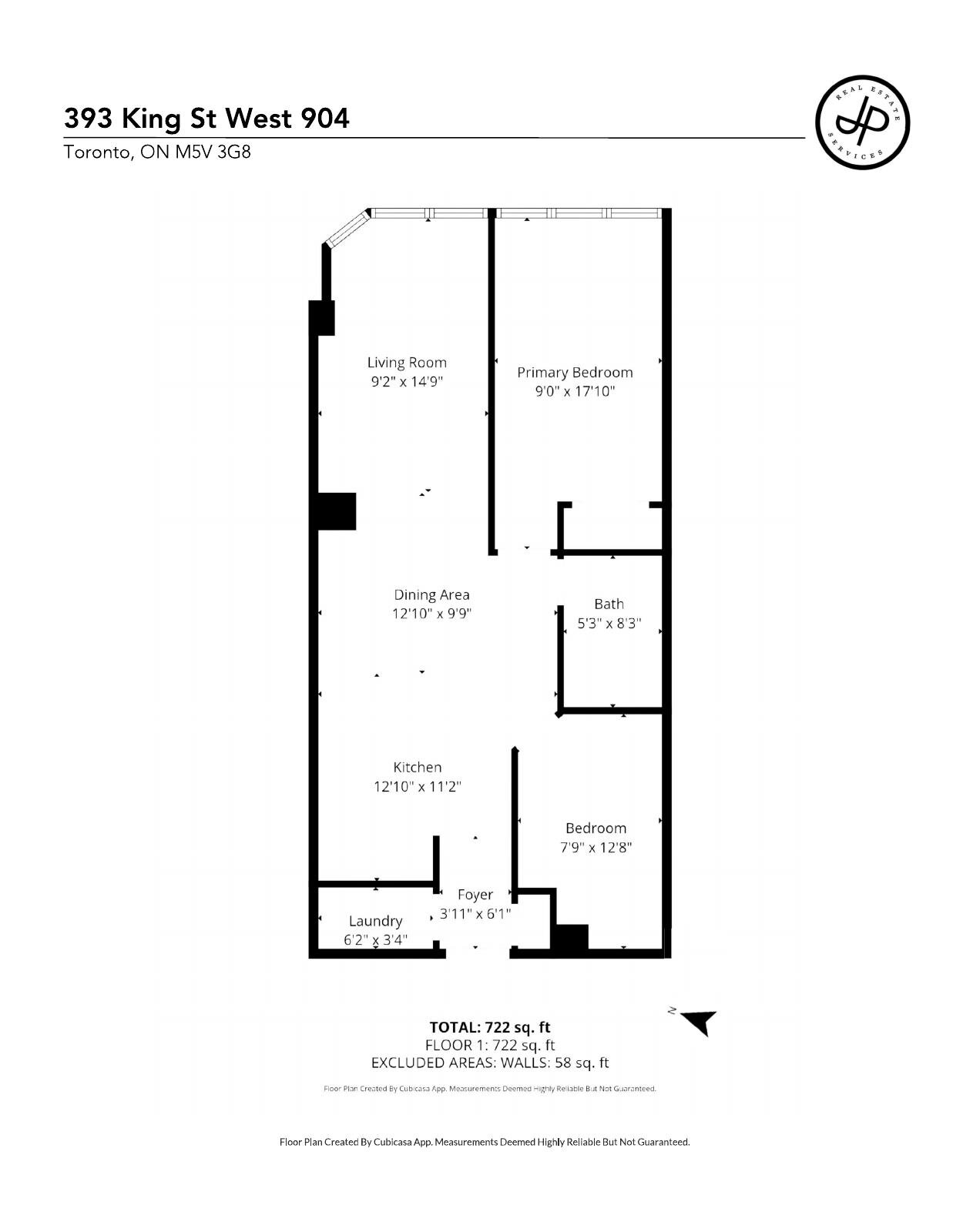 Floor plan — 904, 393 King Street West