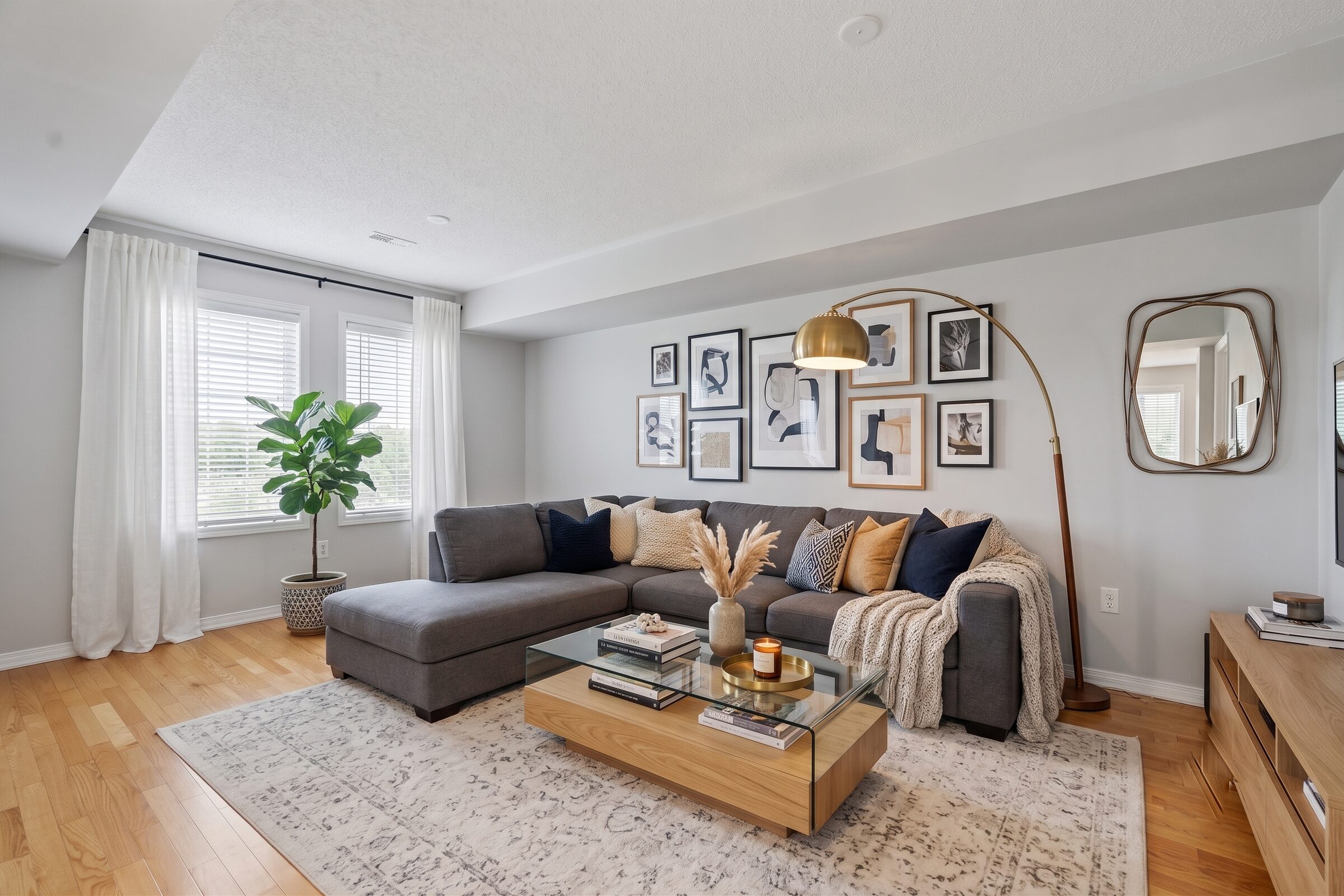 Open-concept living and family room